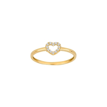 8kt guld ring med zirkonia af Siersbøl 10830520300